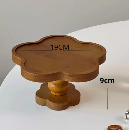 Wooden Flower Shaped Cake Stand
