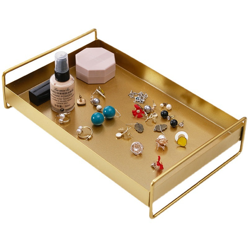 Rectangular Iron Tray with Wire Handles