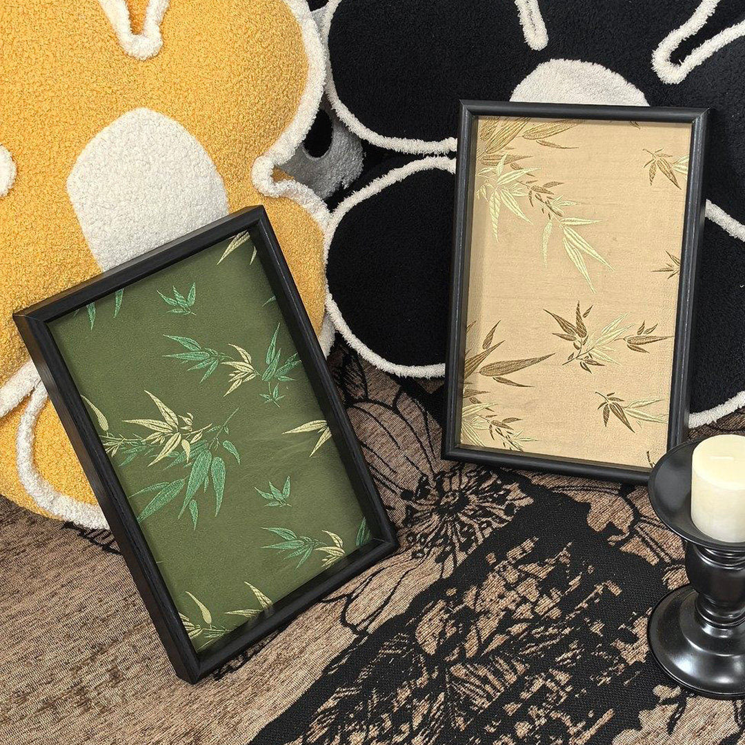 Plastic Tray with Bamboo Leaf Fabric Inner