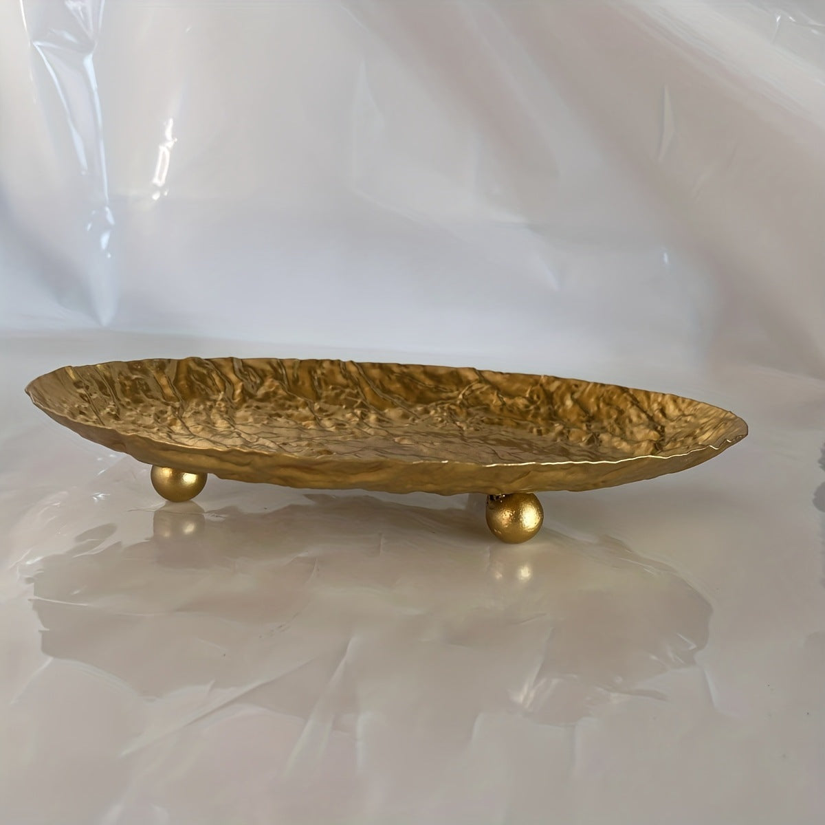 Hammered Oval Copper Tray